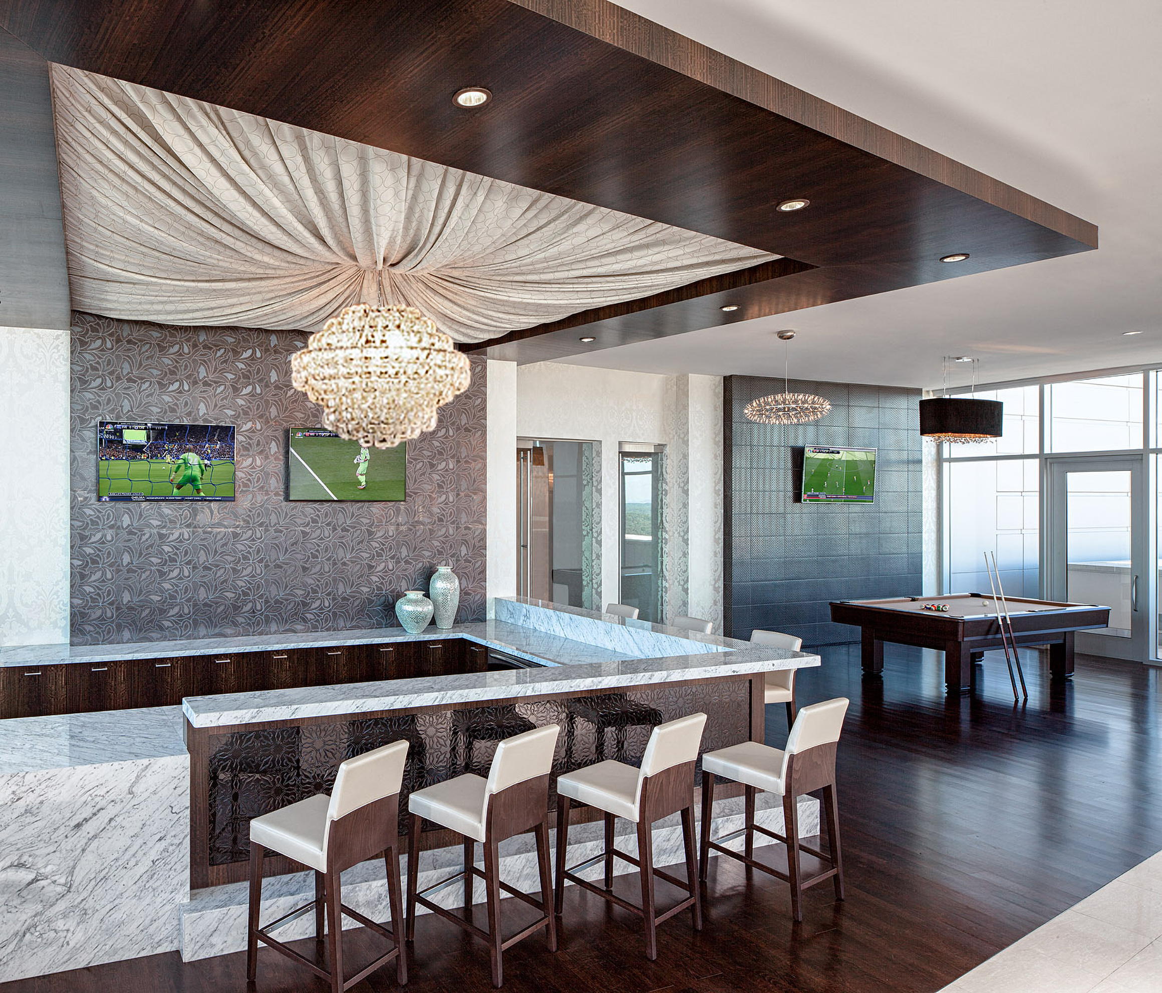 The Ascent penthouse clubroom bar